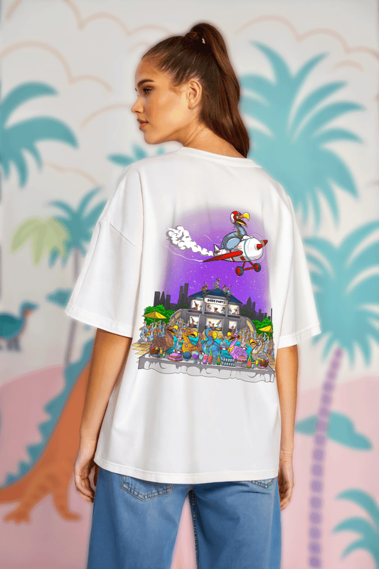 Fabulous Life – T-Shirt mit starkem Backprint und lila Logo