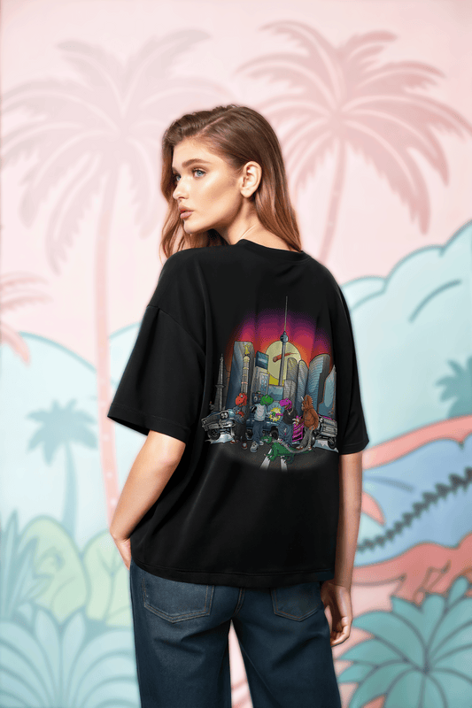 HomeTown Glory – Heavy Backprint T-Shirt mit grauem Logo
